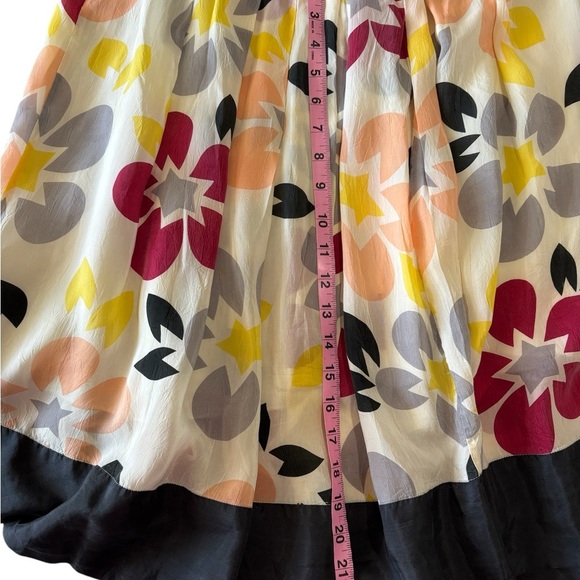 Johnny Was Womens XS Silk Skirt Pleated Boho Colorful Floral *Flaw* - Picture 6 of 8